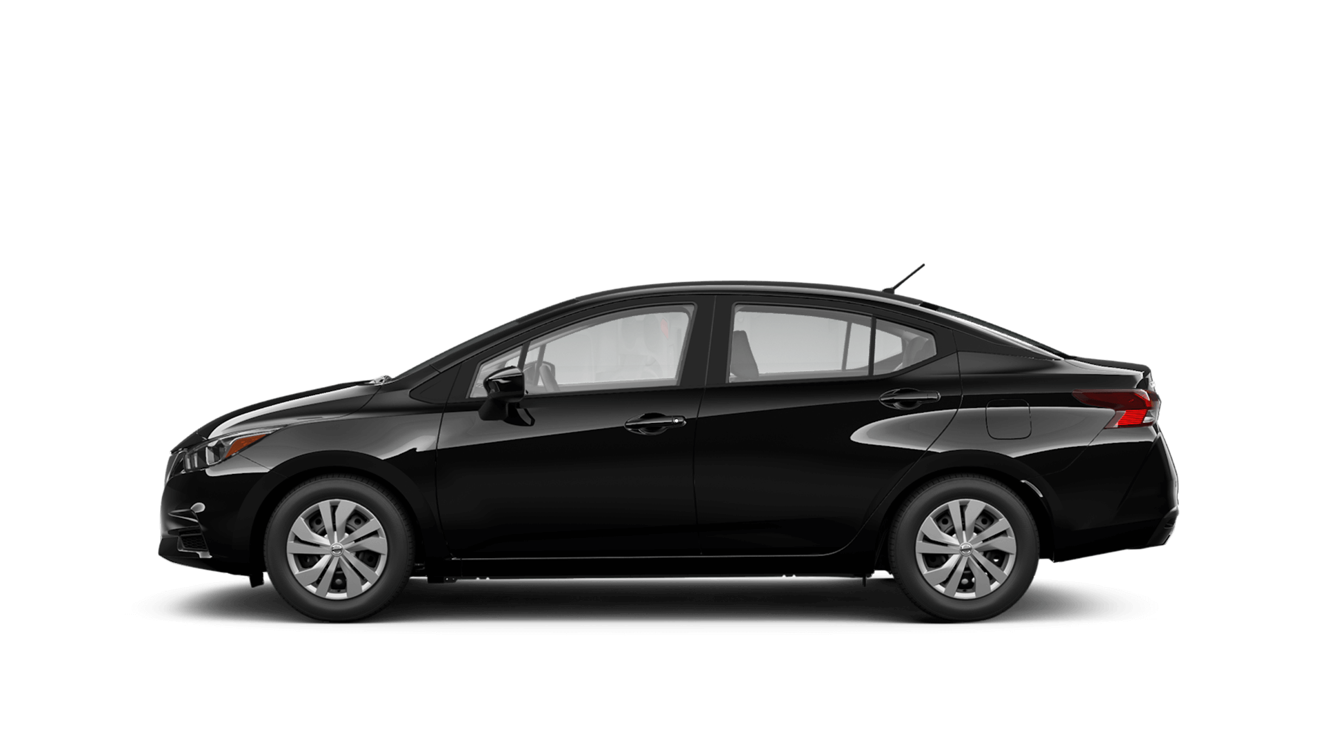 The new 2022 Versa S in black.