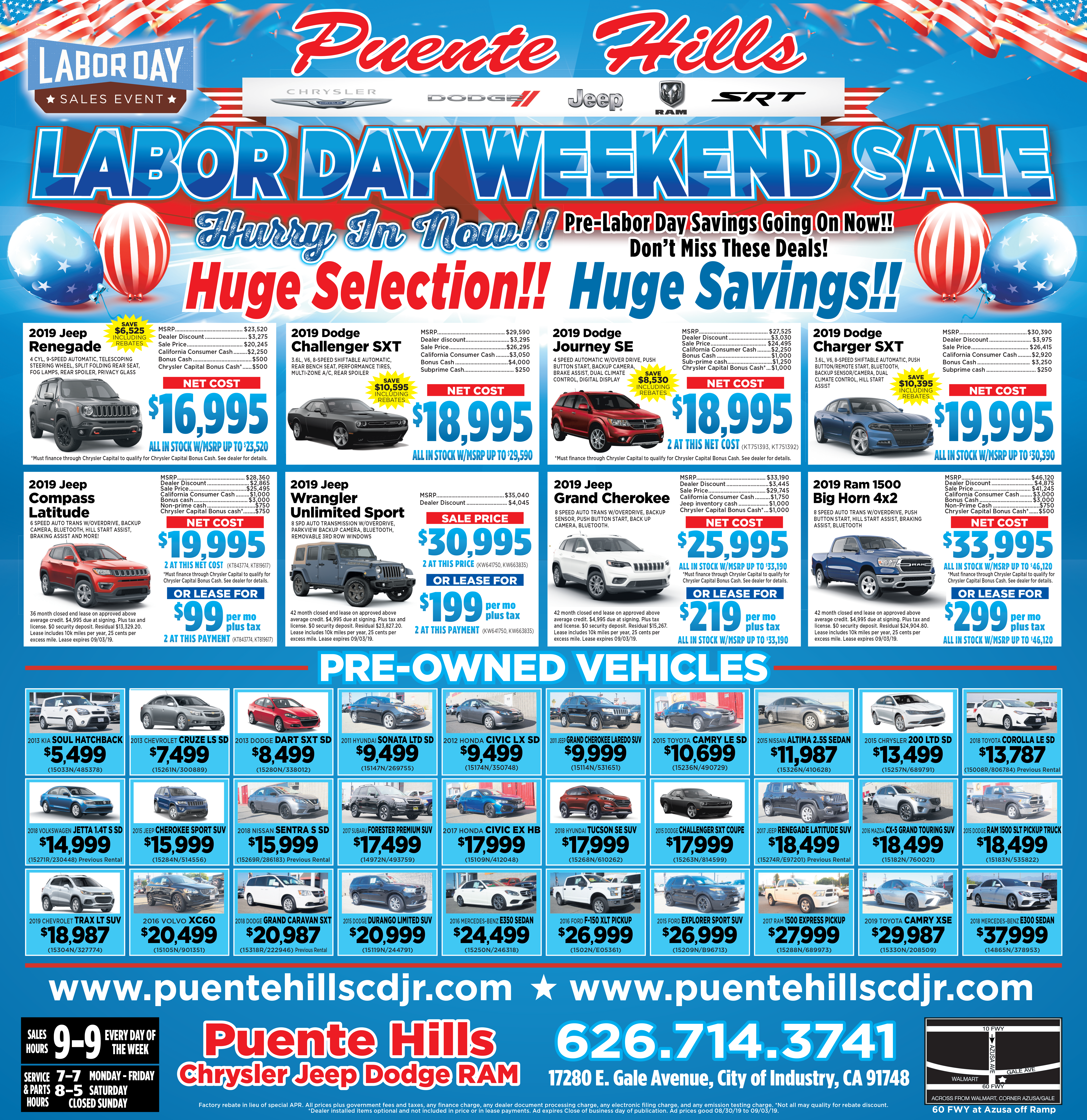 Labor Day Specials