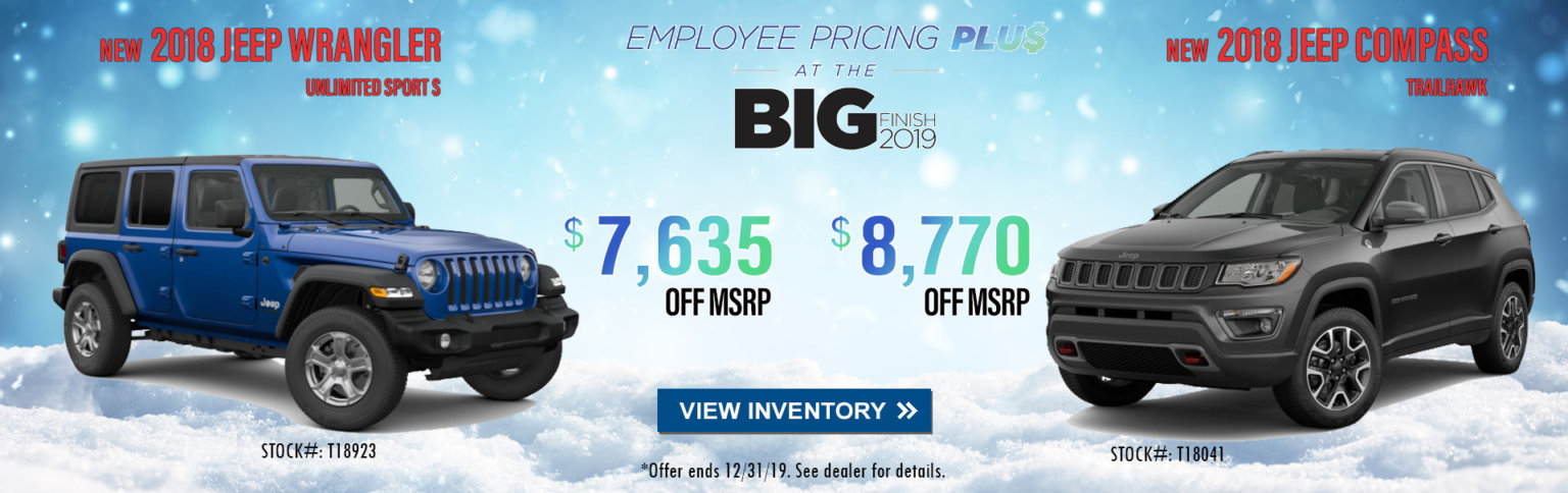 Jeep BIG Finish 2019 Employee Pricing Plus in City of Industry CA
