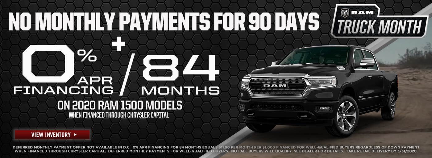 RAM No Payments For 90 Days near West Covina CA