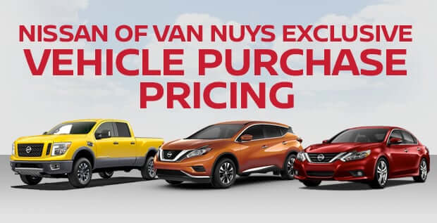 Nissan of Van Nuys Exclusive Vehicle Purchase Pricing