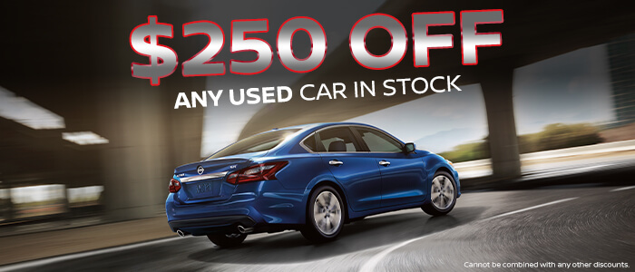 $250 OFF Any USED Car in Stock