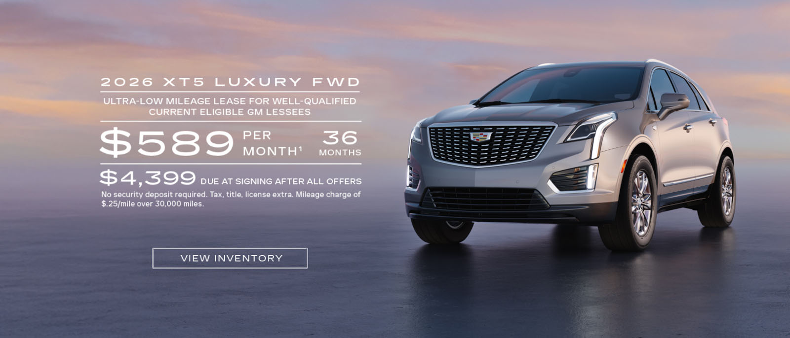 2026 Cadillac XT5 Lease Offer at a Southern California Cadillac Dealer