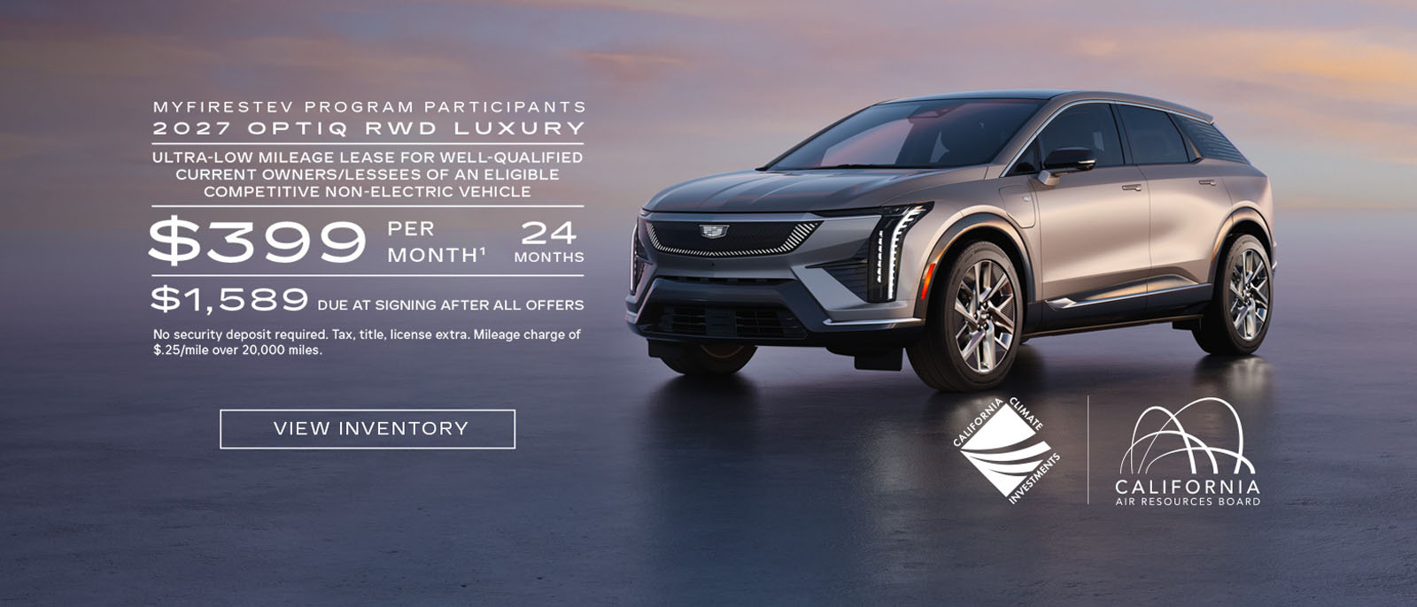 2027 Cadillac OPTIQ Lease Offer at the Southern California Cadillac Dealers