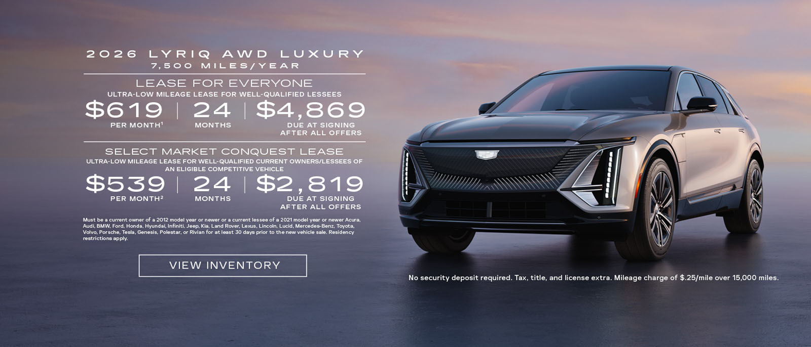 2026 Cadillac LYRIQ Lease Offers at the Southern California Cadillac Dealers