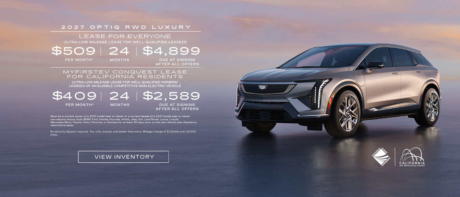 2027 Cadillac OPTIQ Lease Offers at the Southern California Cadillac Dealers