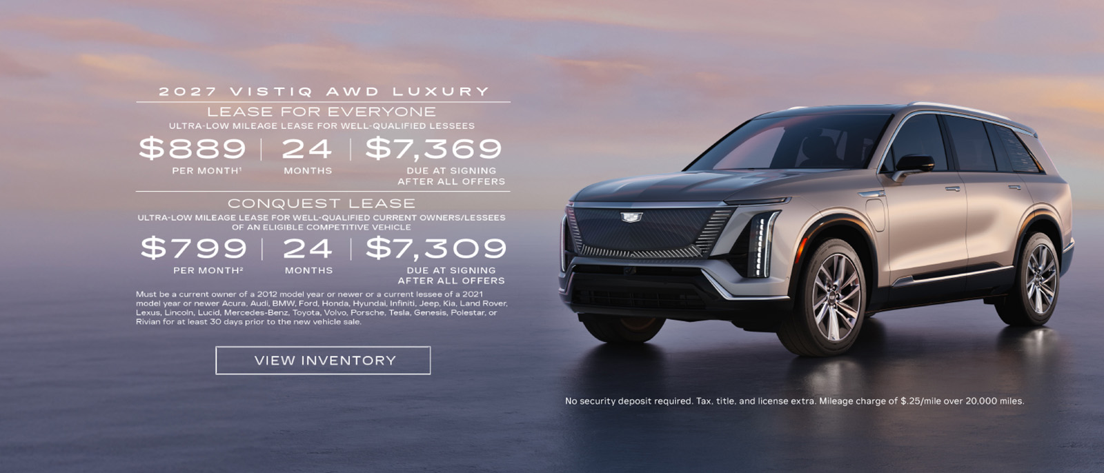 2027 Cadillac VISTIQ Lease Offers at the Southern California Cadillac Dealers