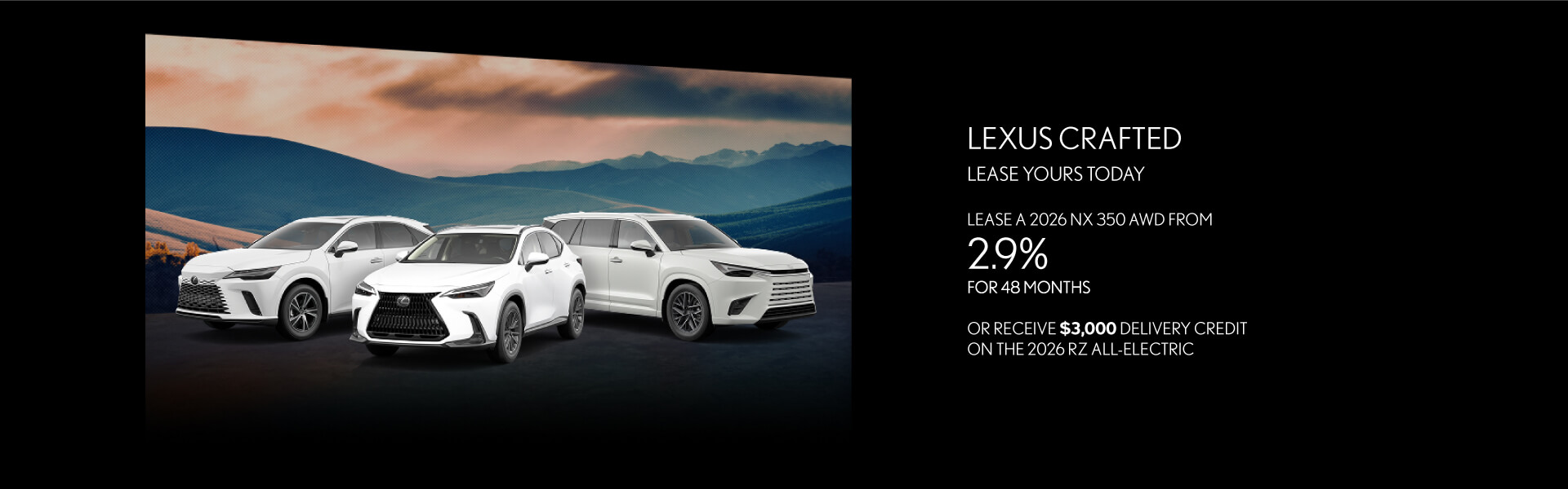 Lexus Crafted. Lease yours today.