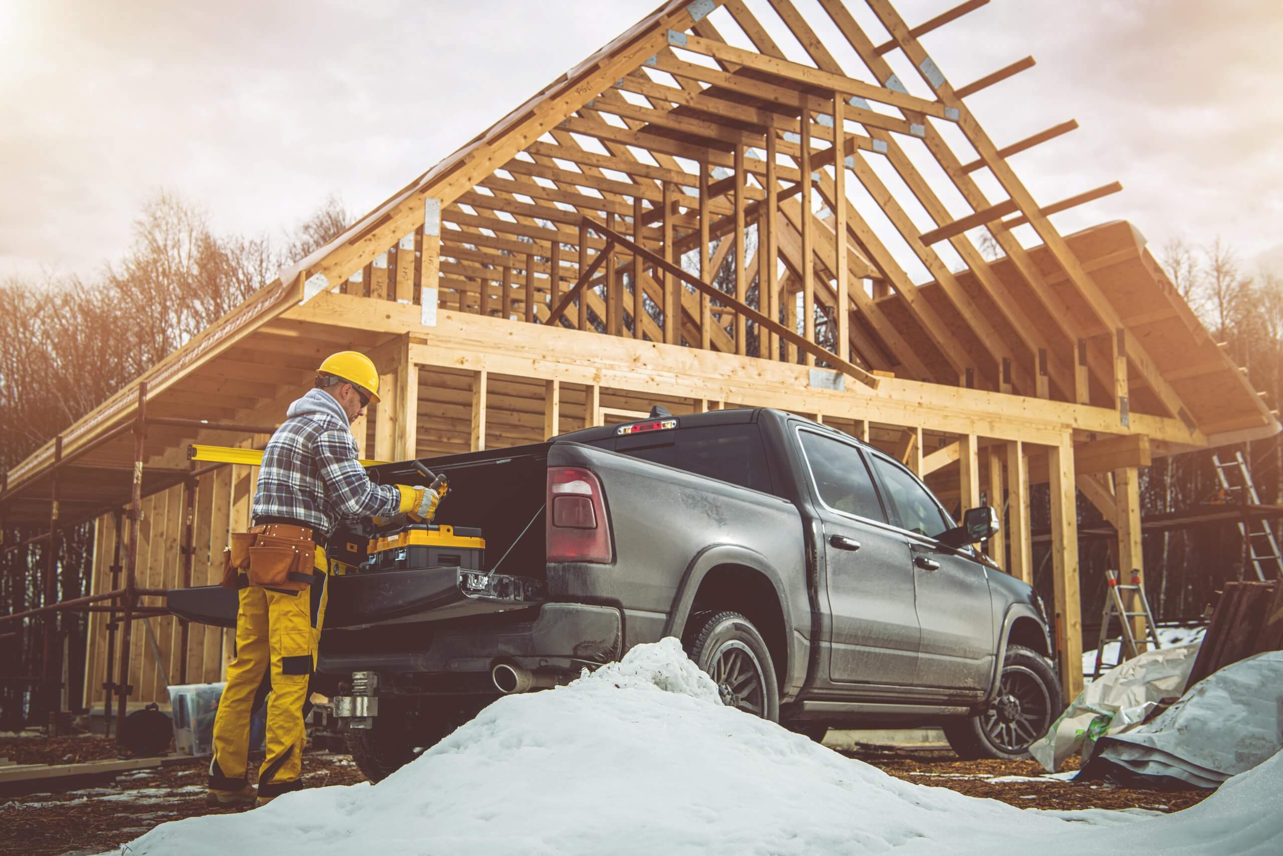 Work Truck at a construction site