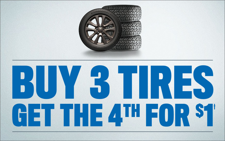 Buy 3 Tires Get the 4th for $1