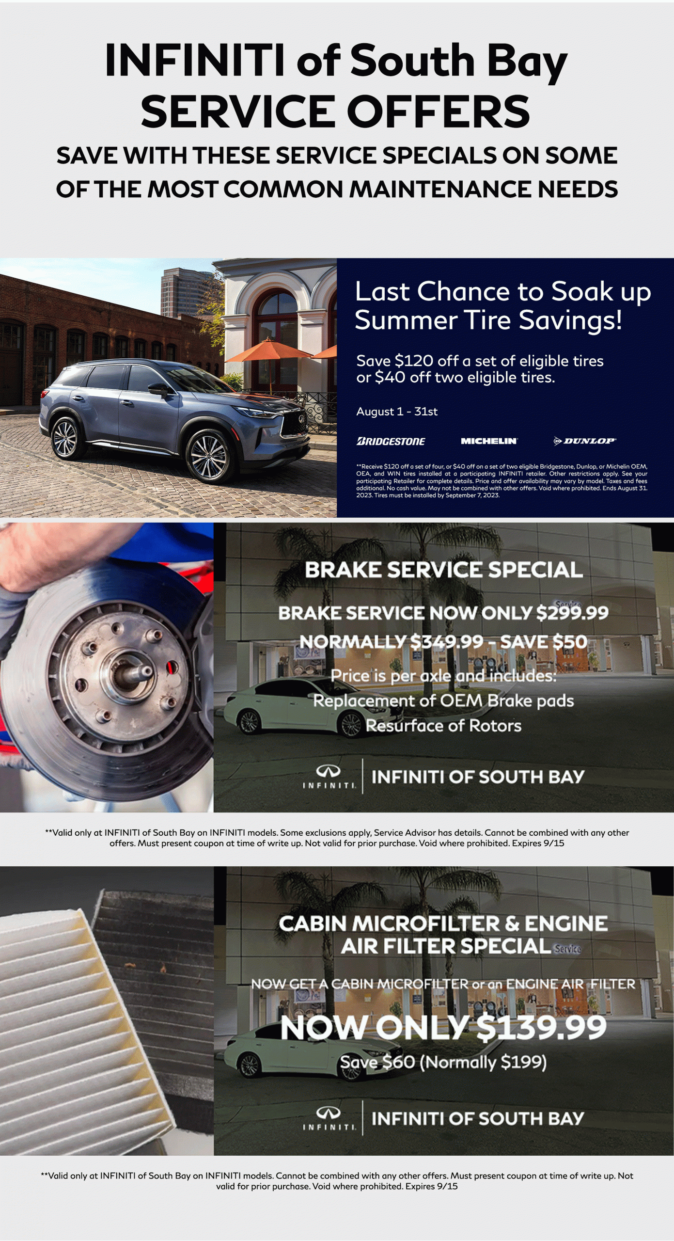 See ALL our service offers for AUGUST 2023!