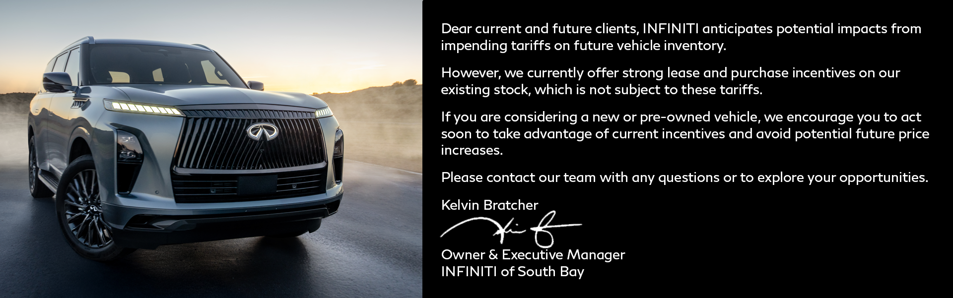 Tariff Letter from Owner