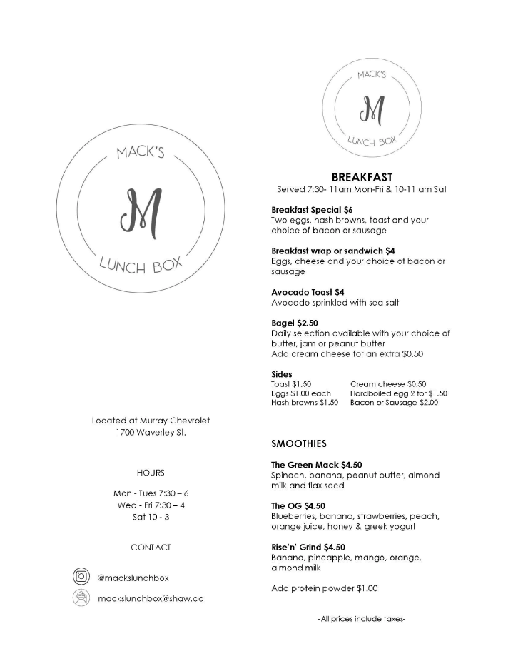Mack's Breakfast