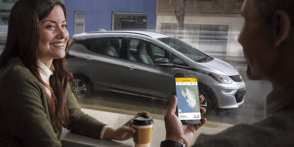 2021 Bolt EV Electric Car Exterior: MyChevrolet App.