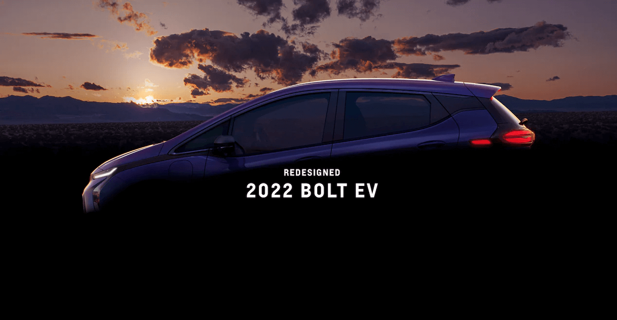 Redesigned 2022 Bolt EV.