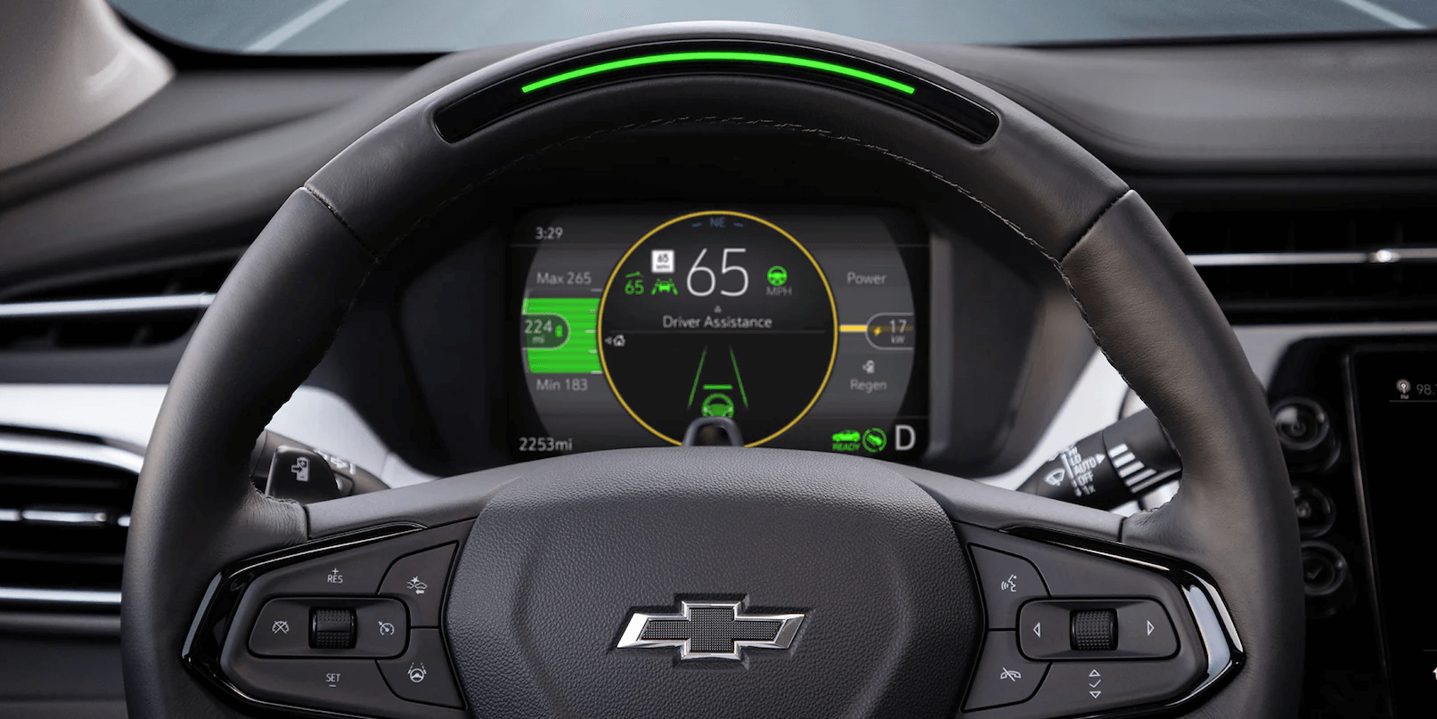 2022 Chevrolet Bolt EUV steering wheel.