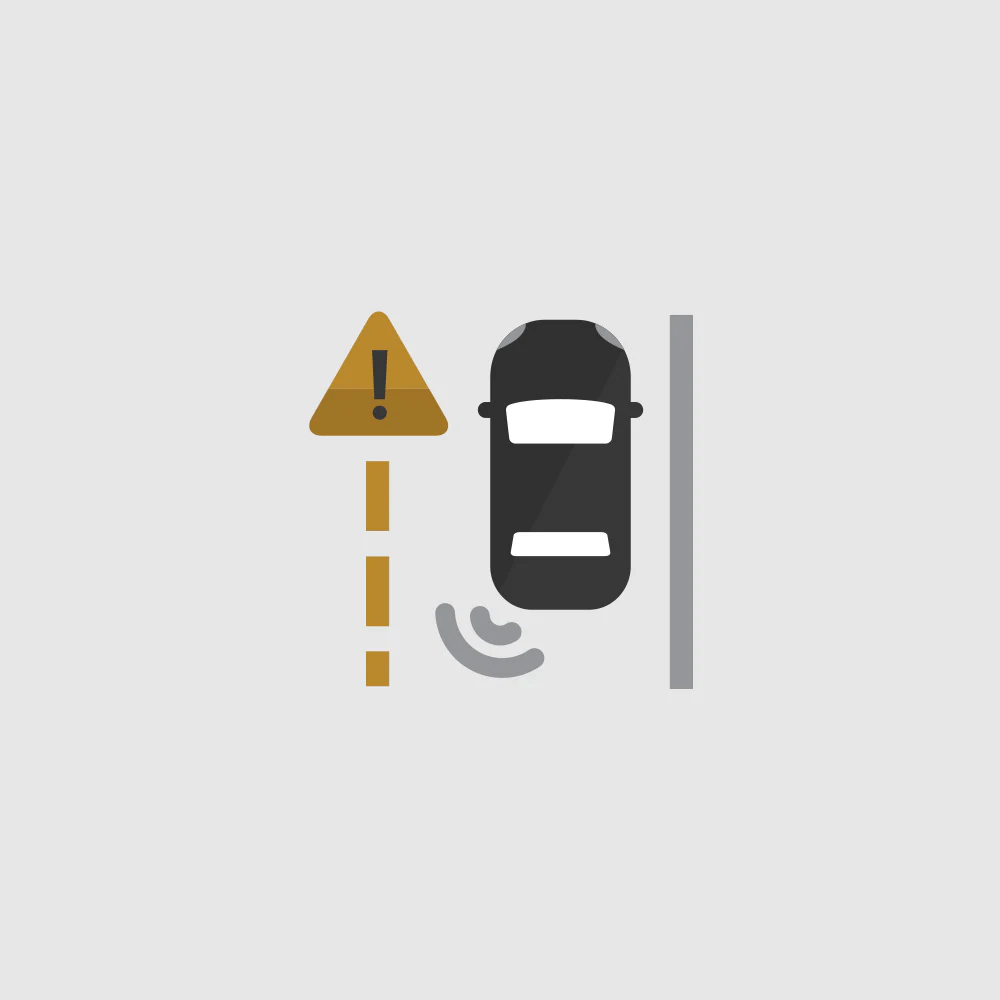 Lane Change Alert Zone Icon.