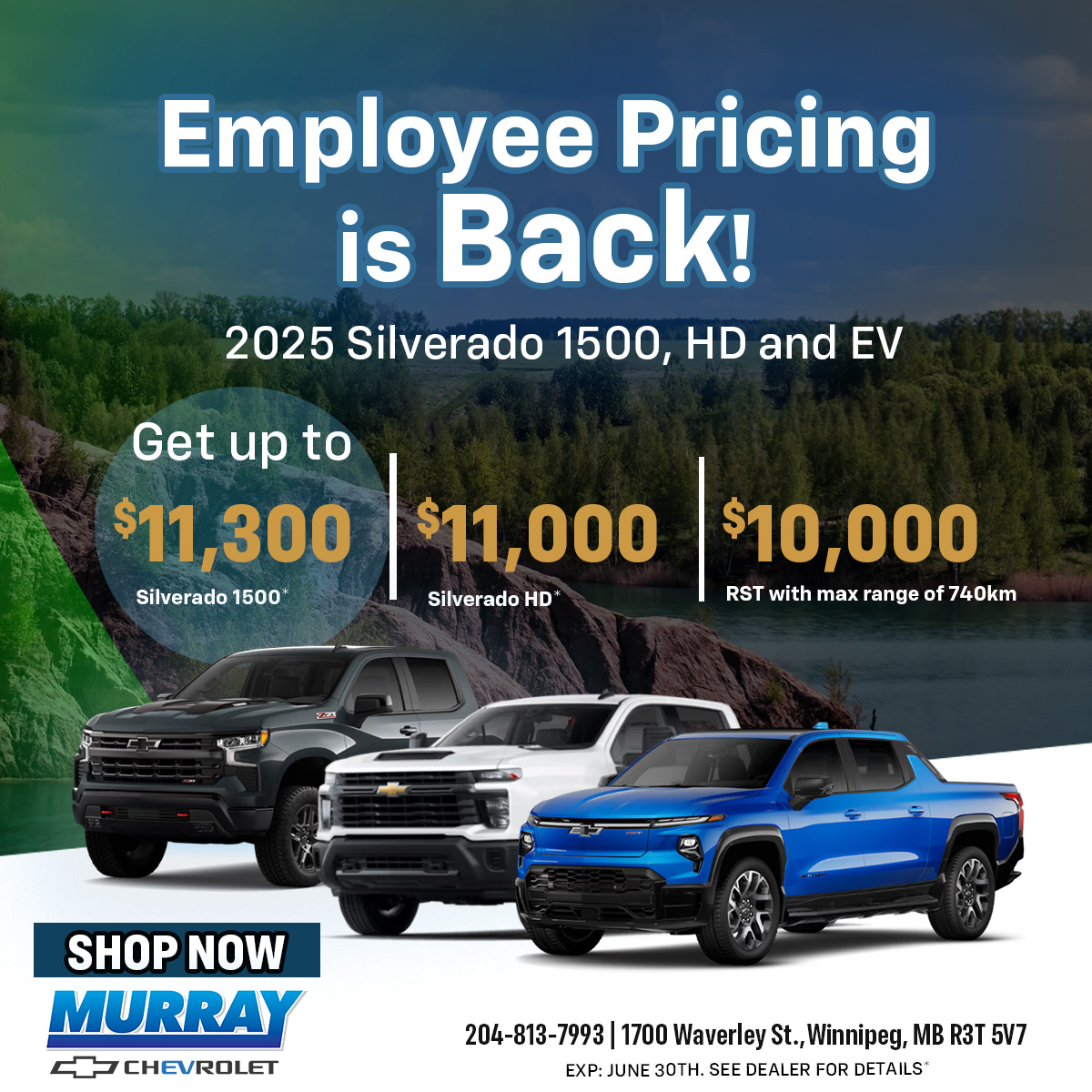 Employee Pricing for Silverados