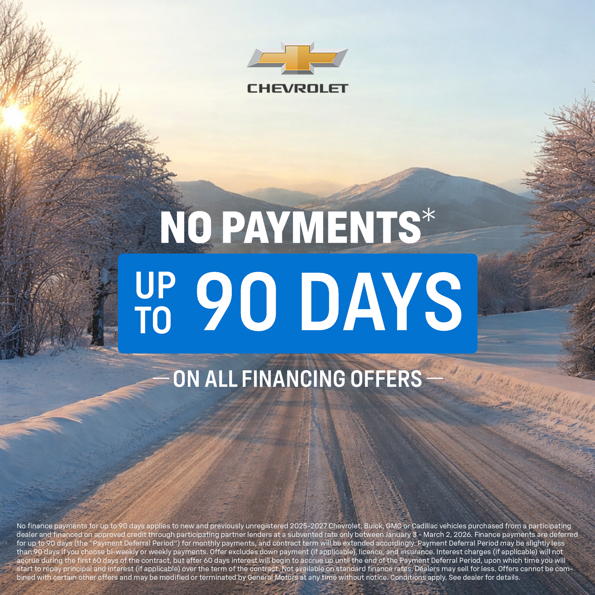 No Payments up to 90 Days