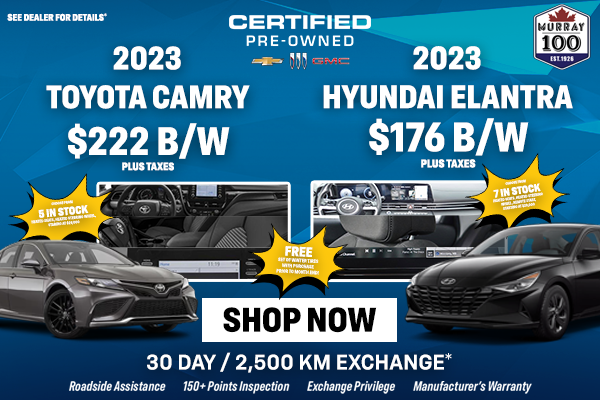 Camry and Elantra desktop banner
