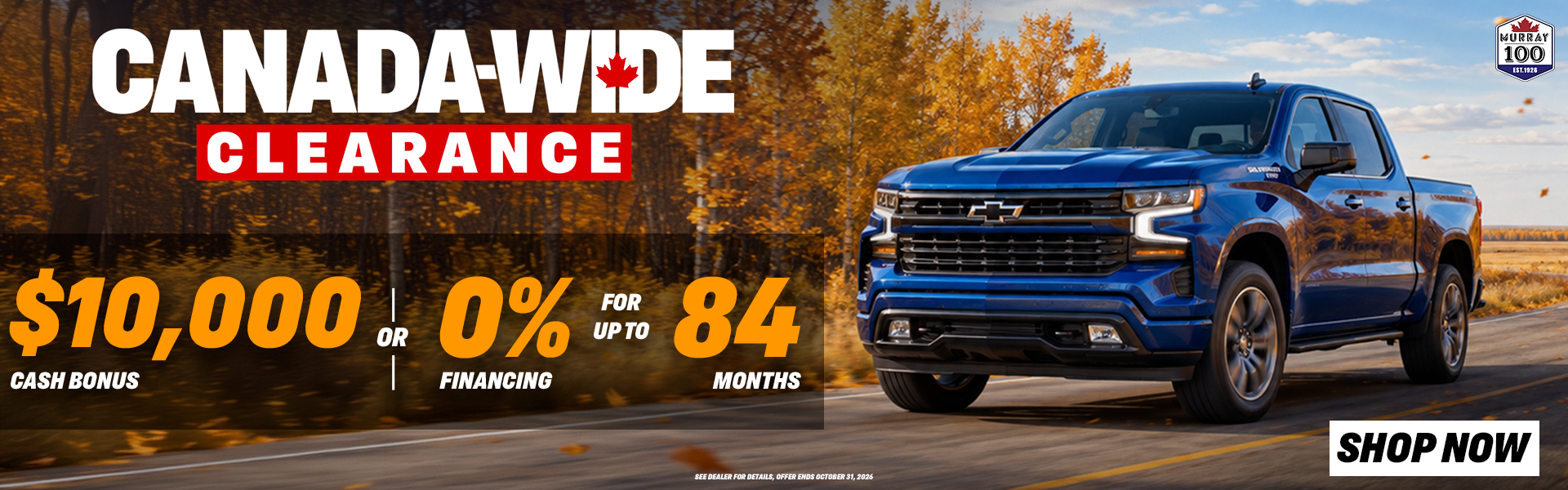 Canada Wide Clearance on Chevrolet Silverado