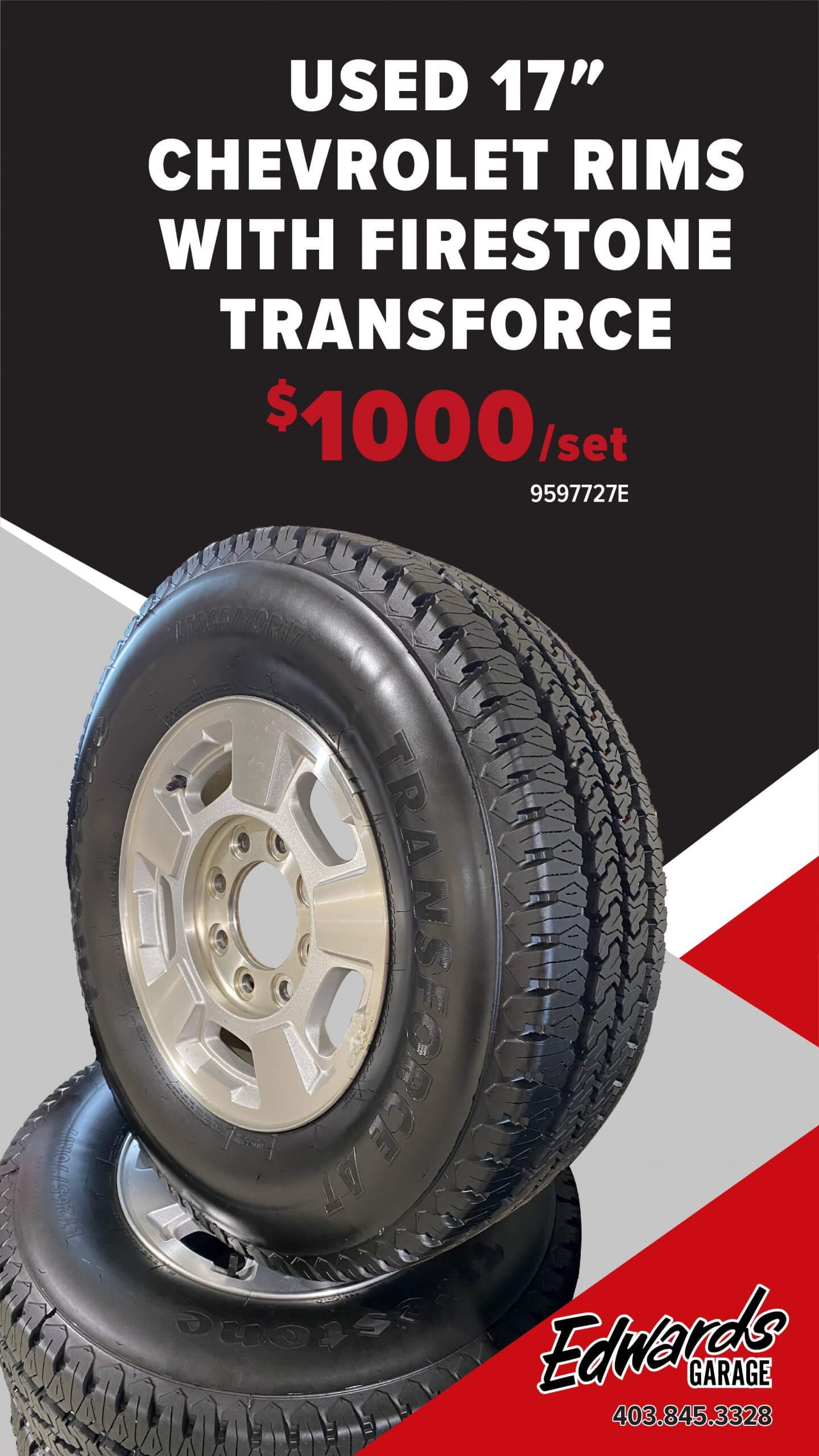 Set of Tires & Rims - Chevrolet