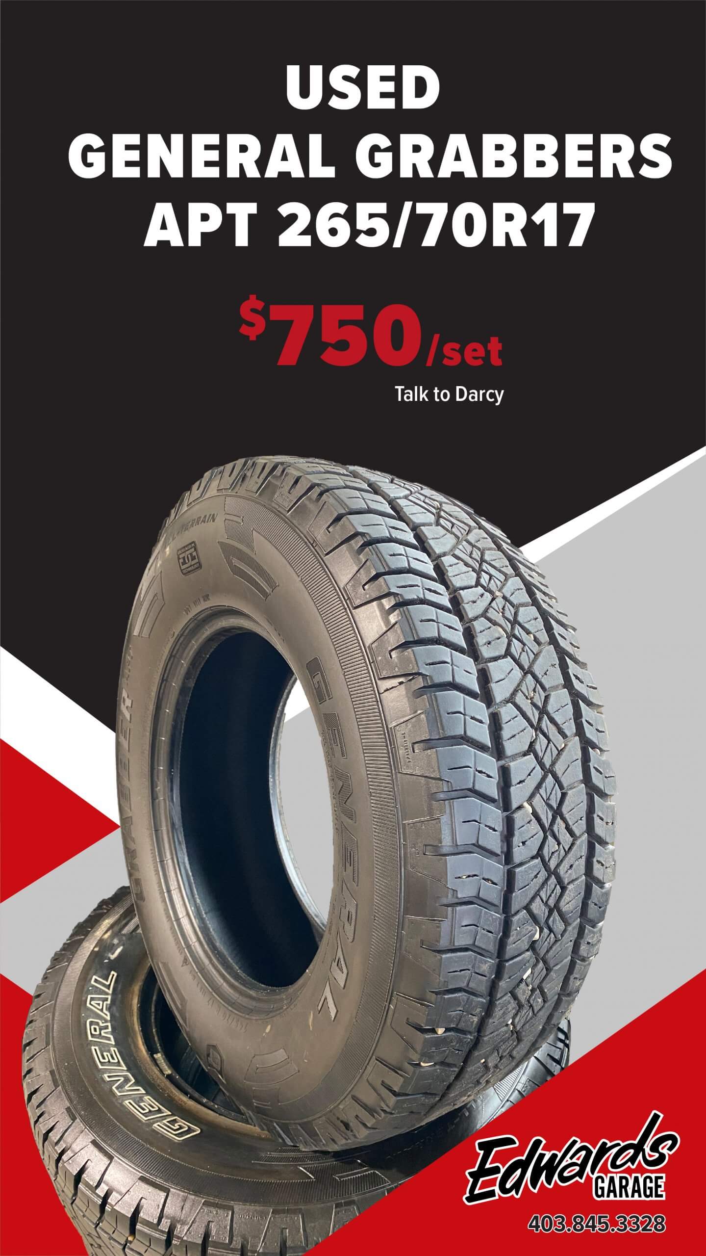Used Set of Tires - General Grabbers