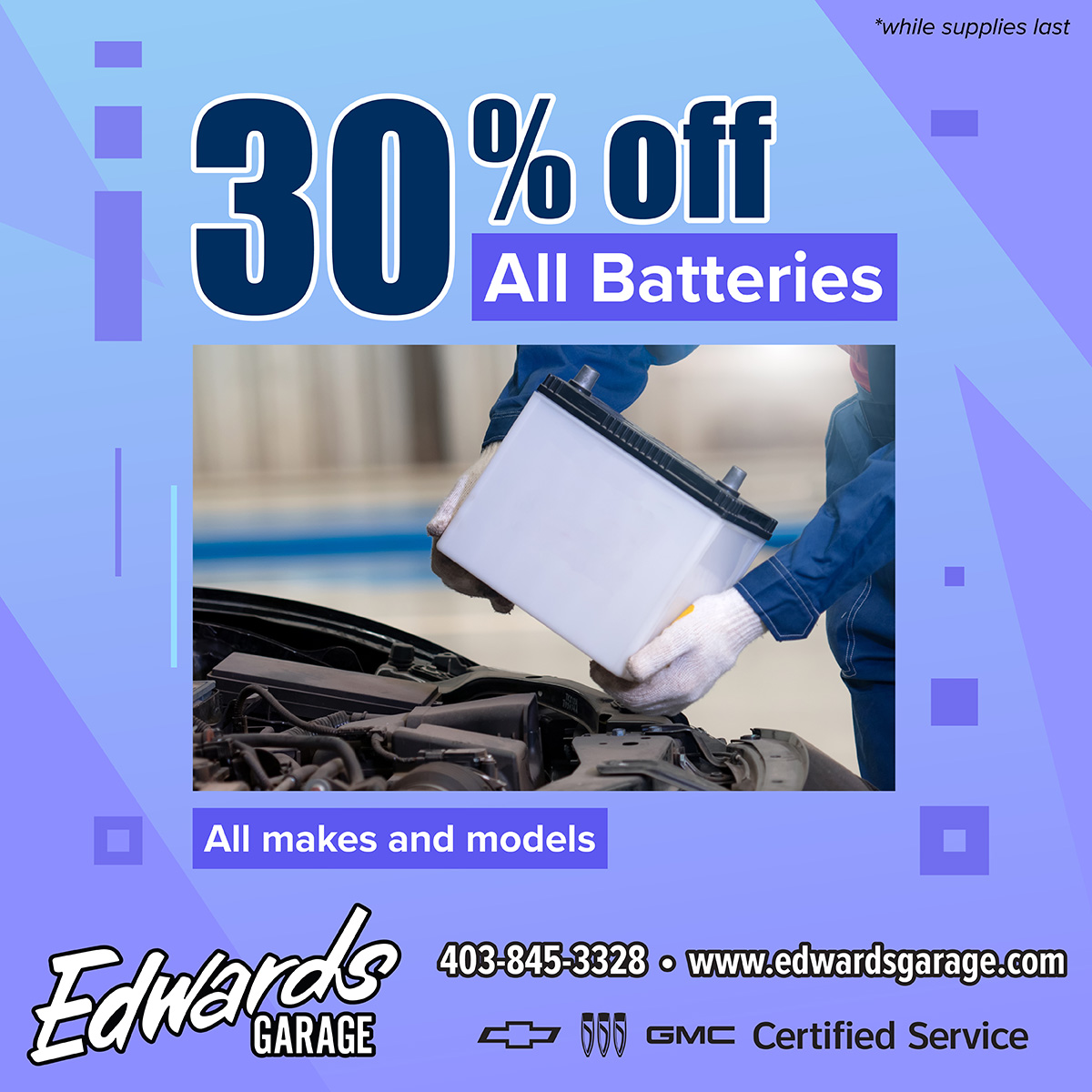 30% OFF Batteries