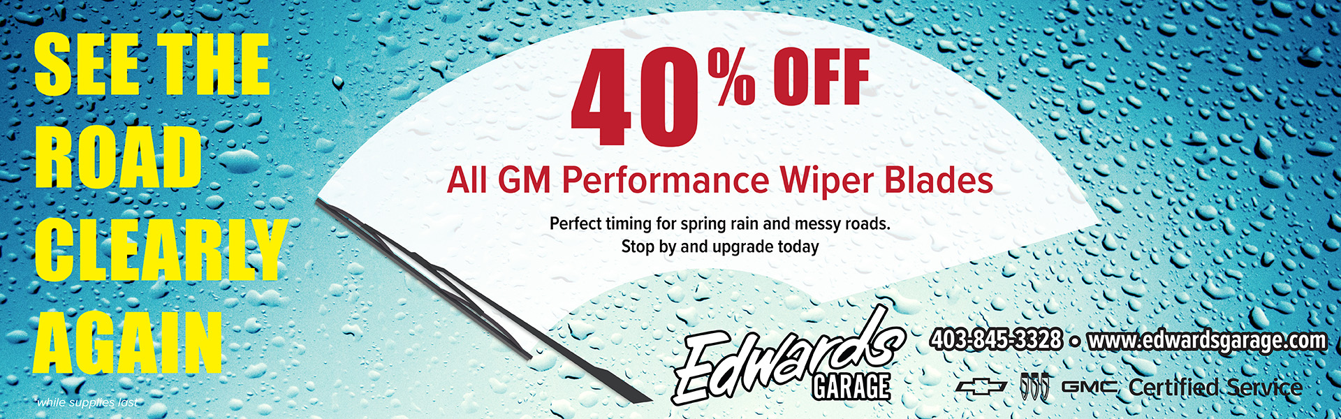 40% Off GM Performance Wiper Blades at Edwards Garage
