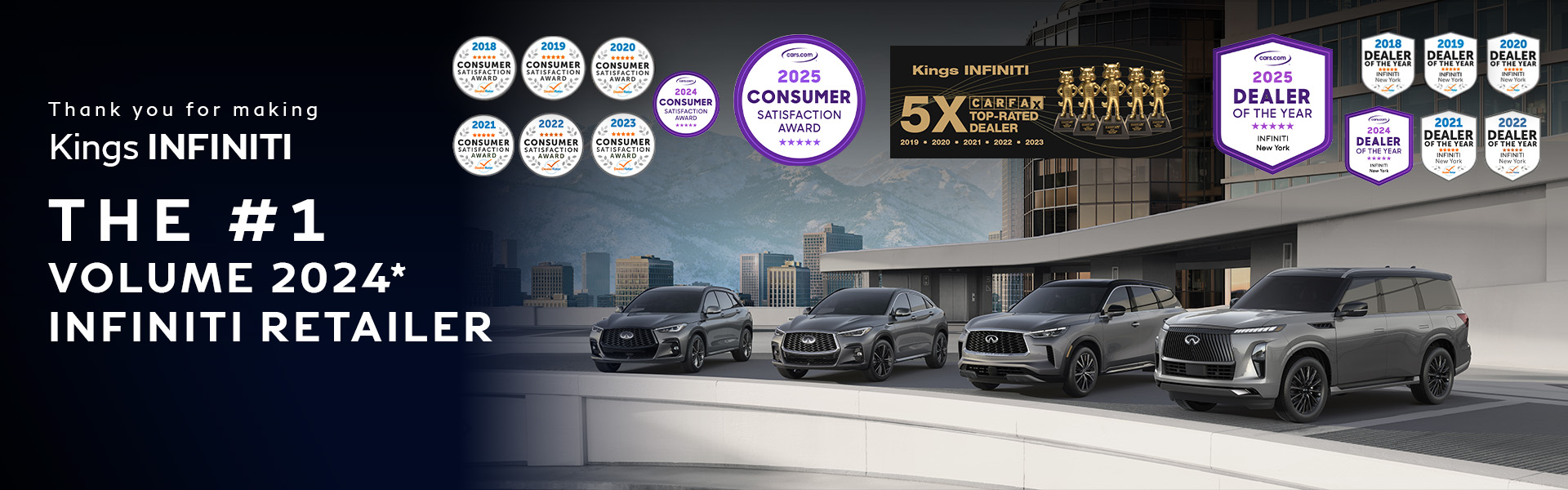 #1 Volume 2024 Infiniti Retailer No 1 in Volume Sales