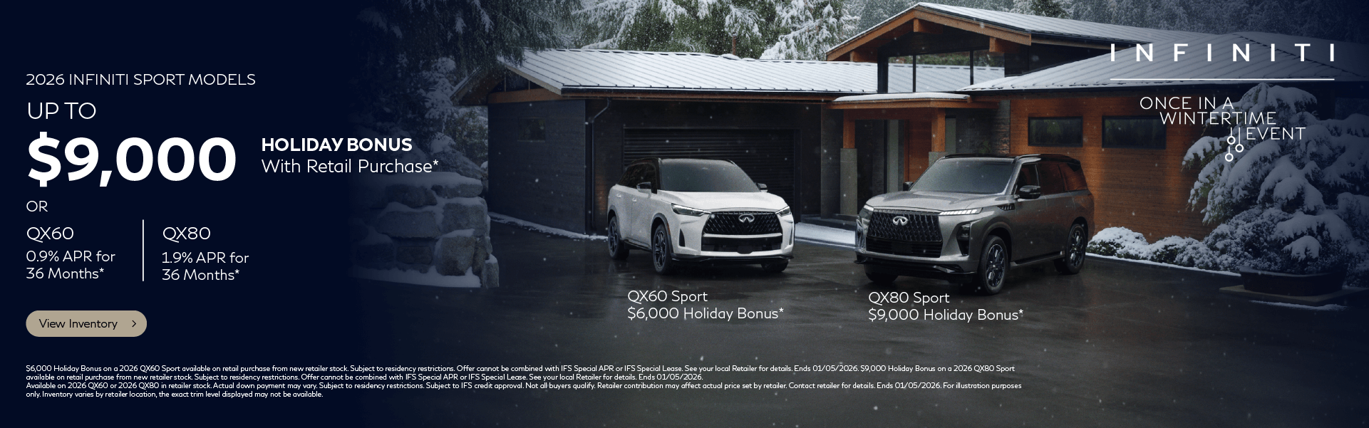 SD QX60 and QX80 APR WSE