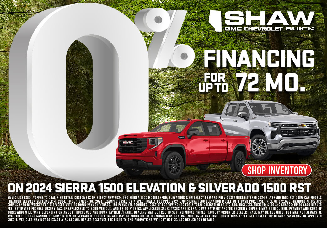 Zero Percent Financing On 2024 Silverado & Sierra