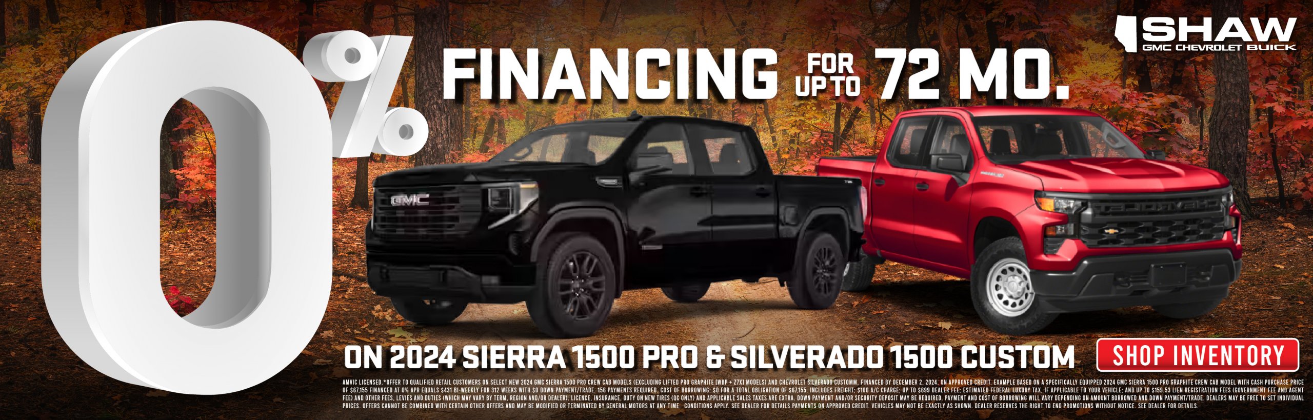 Zero Percent Financing On 2024 Silverado & Sierra