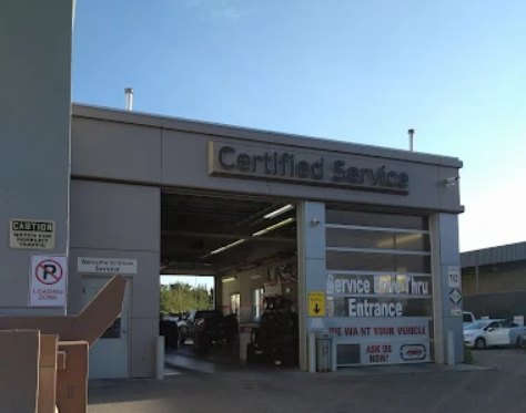 Shaw GMC's capable Service Department at dawn in autumn. Shaw Service is here to help you get the best from your new or used vehicle for years to come