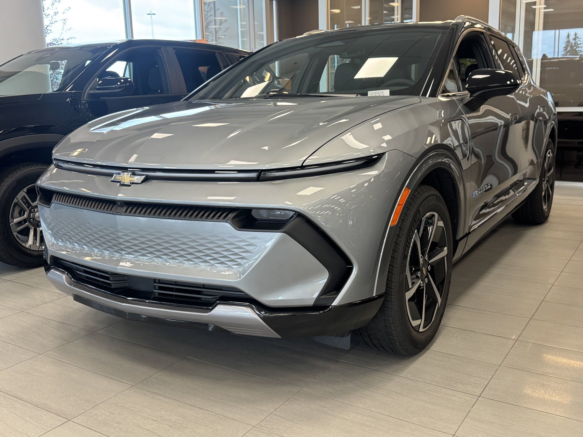 An electrified vehicle showcasing its features for improved fuel efficiency.