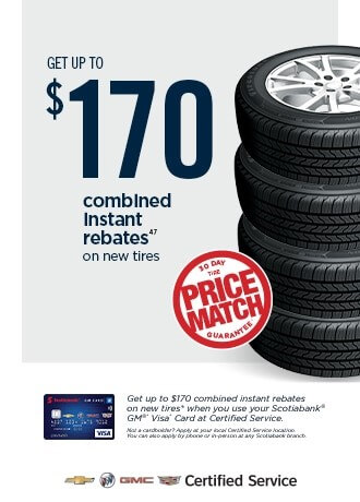 GET UP TO $170 IN COMBINED INSTANT REBATES ON A NEW SET OF ALL-SEASON TIRES
