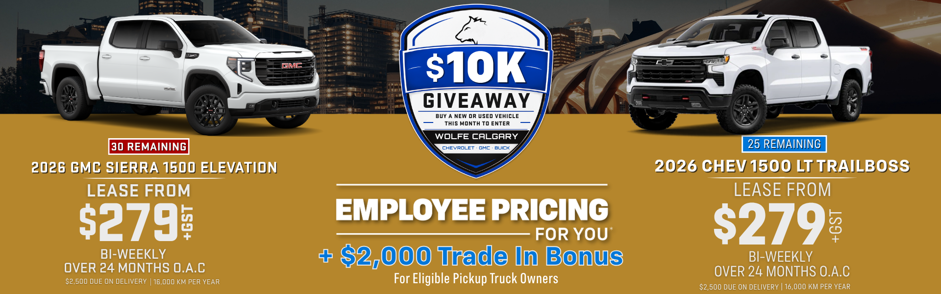 Half-Ton Truck Lease Offer