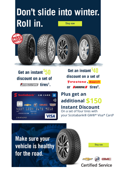 Get up to $200 in instant rebates when you purchase a new set of winter tires