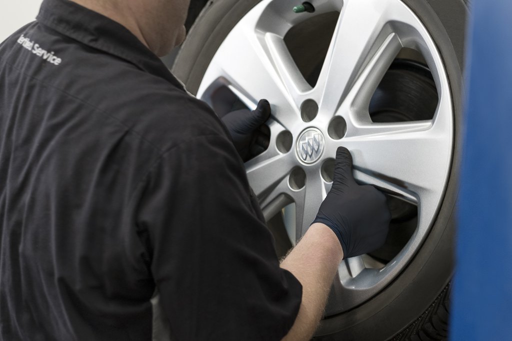 Tires being changed