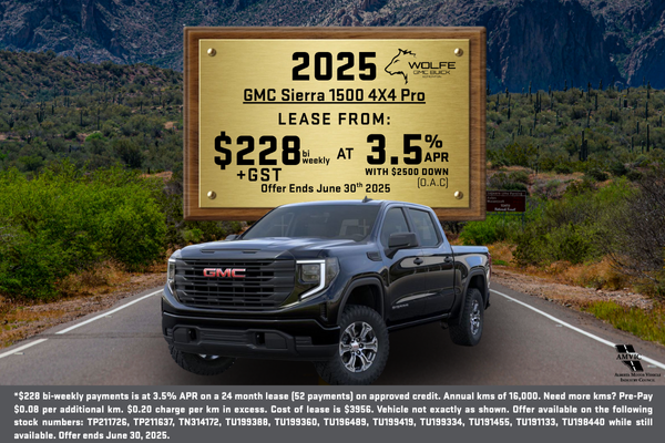 2025 Sierra 1500 Pro Lease Desktop Banner