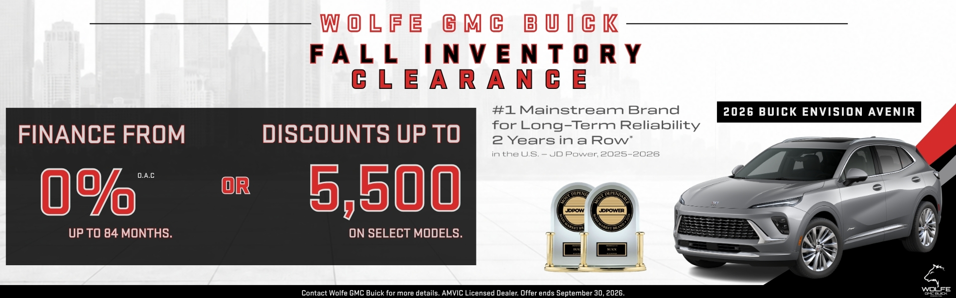 Buick Envision - $5,500 for the week of FIC Event.