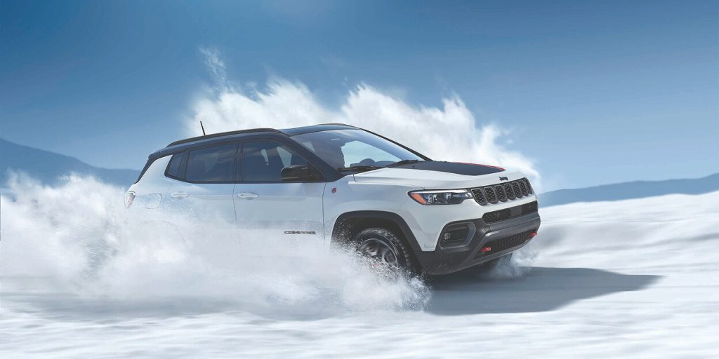 2026 Jeep Compass in snow Winnipeg