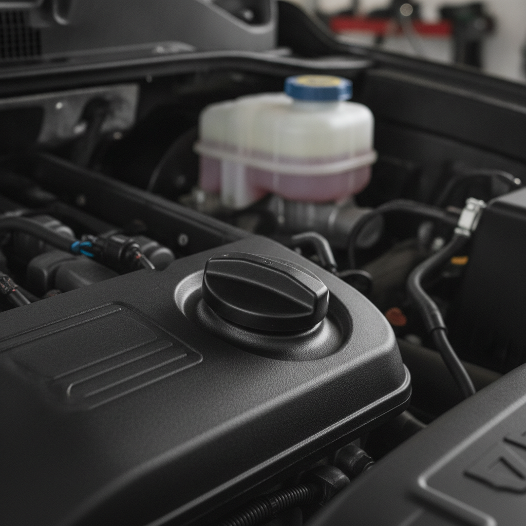 engine oil fill cap turned fully closed on the valve cover