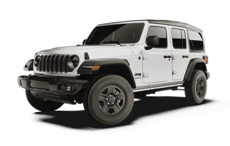 Jeep Canada's 2027 configurator render of the four door Wrangler Sport