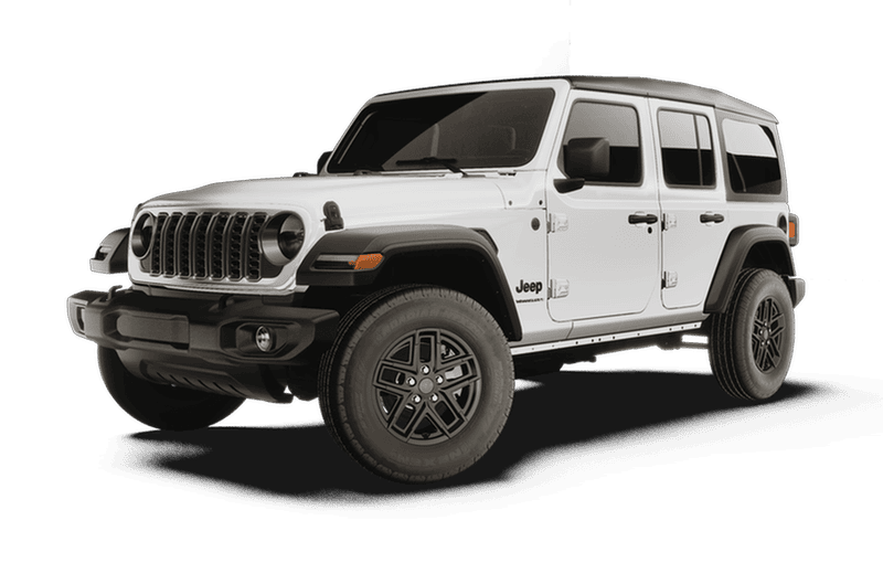 Jeep Canada's 2027 configurator render of the four door Wrangler Sport S