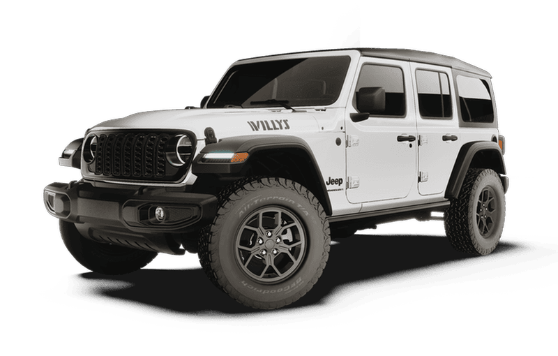 Jeep Canada's 2027 configurator render of the four door Wrangler Willys