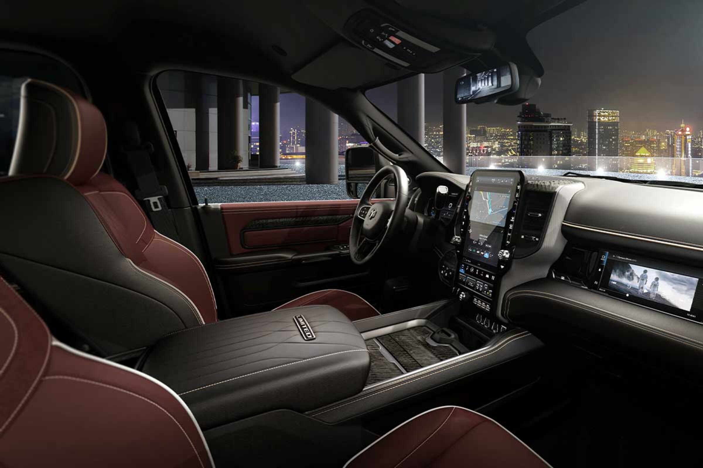 2027 Ram 3500 Limited interior with the Limited console badge, Ram Canada image