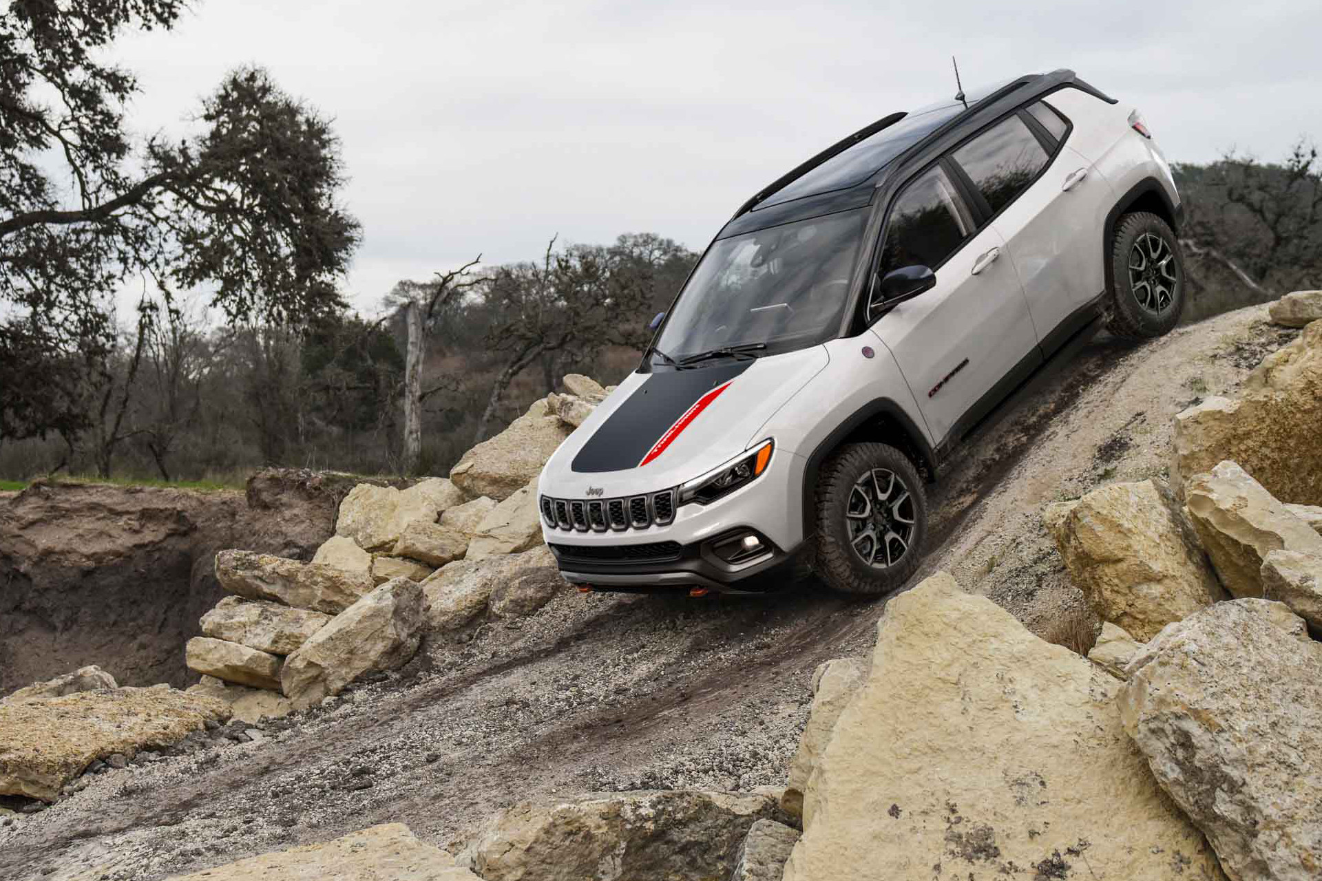 Jeep Compass compact SUV, front three quarter view
