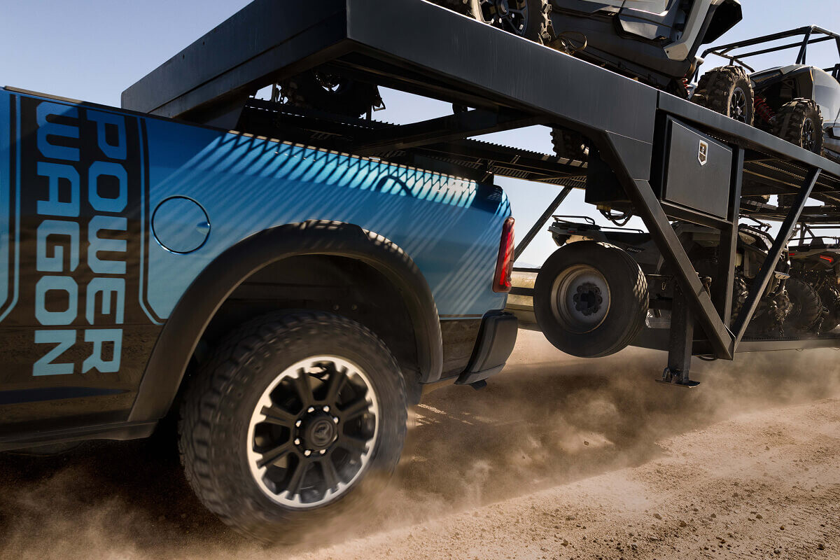 2027 Ram 2500 Power Wagon rear quarter with the Power Wagon bedside decal, Ram Canada image