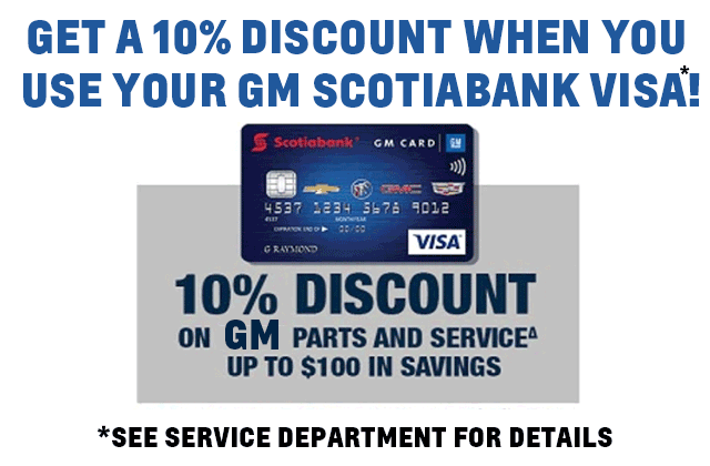 10% Discount on GM Parts and Service